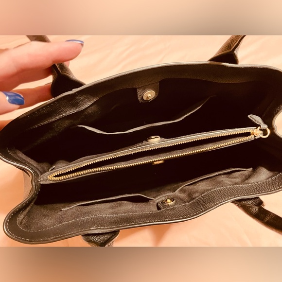 Coach Black Leather Shoulder Tote - Picture 2 of 2